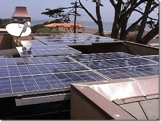 Photovoltaic Panels on the Stirlen residence, Pacific Grove, California