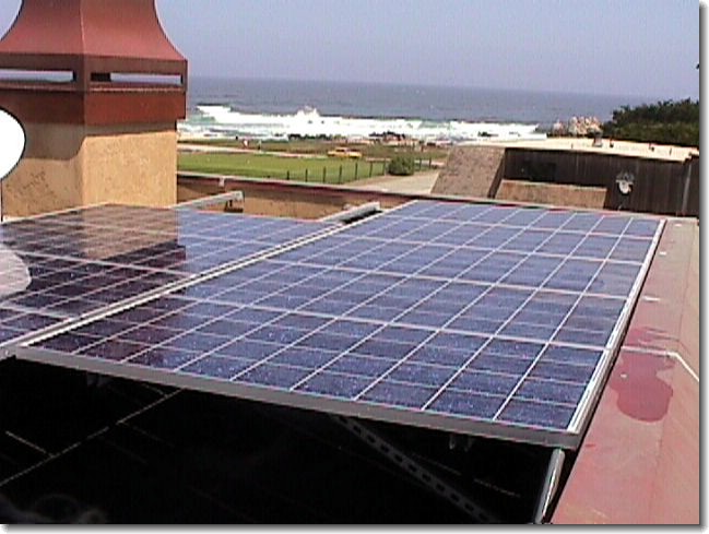 View north, Photovoltaic Panels on the Stirlen residence, Pacific Grove, California
