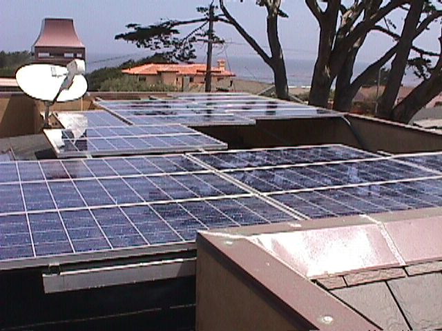 Photovoltaic Panels on the Stirlen residence, Pacific Grove, California